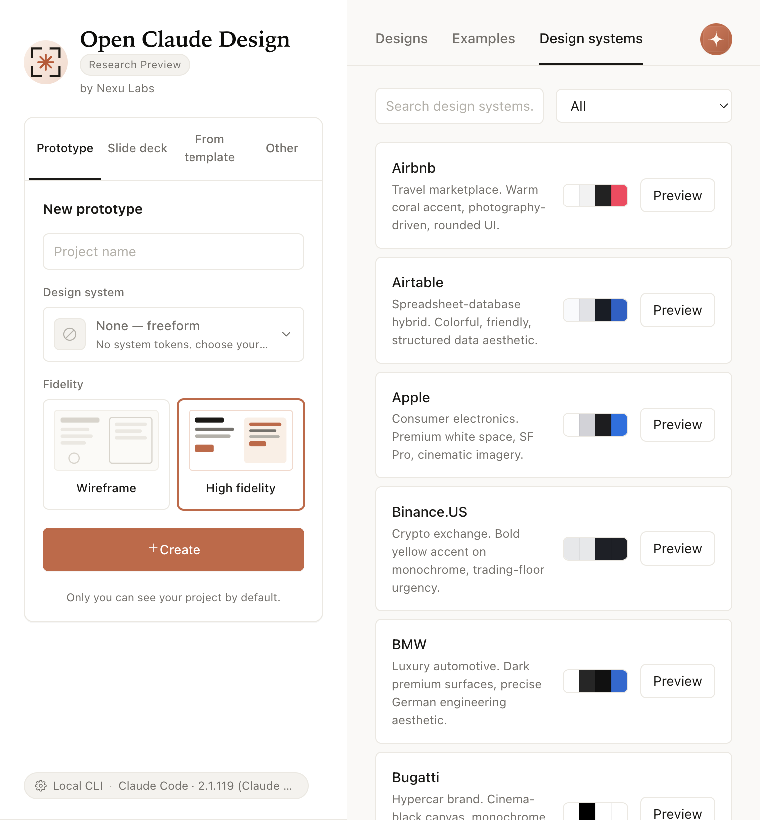 71 套 design system 库 + 调色板